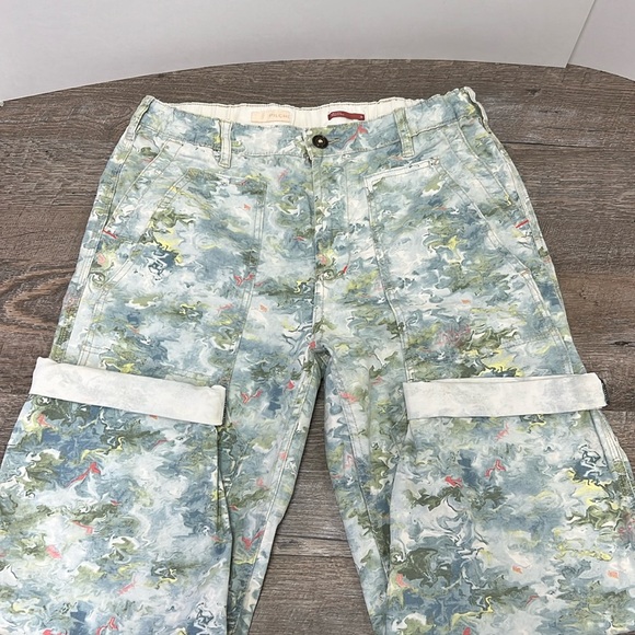 Pilcro THE ROAMER Lilly Pad Pond Cropped Pants Size 29/8 - Picture 1 of 10